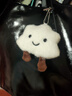 网红笑脸可爱小云朵创意毛绒玩偶少女心钥匙扣背包挂饰挂件小礼品 白色云朵/ 实拍图