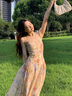 妍莉芬（yanlifen）茶歇法式碎花吊带裙子女夏季2025新款仙气森系甜美连衣裙两件套 吊带裙+外衫 S 实拍图