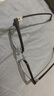 蔡司（ZEISS）镜片近视眼镜框男半框防蓝光辐射可配带散光度数眼睛女钛合金镜架 简约款 黑银 配colorein镜片防蓝光 无度数 实拍图