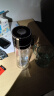 宅轻松 泡茶杯男女士茶水分离水杯一键开盖双层玻璃杯车载耐高温杯黑色 实拍图