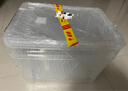禧天龙塑料衣物收纳箱玩具整理箱55L 透明 1个装 带轮 实拍图