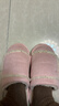 朴西家用棉拖鞋女款冬季踩屎感室内家居厚底毛绒保暖情侣拖鞋冬天女士 淘沙粉 38-39 实拍图