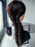 卡美丝假发头模练习盘发编发化妆假人头模型长真发美发公仔模特头模具女 棕色+礼包 有妆 实拍图
