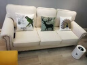 天地红·家具美式地中海布艺沙发现代简约小户型拆洗高端沙发科技布客厅 【2.1米】三人位 一代：棉麻布面料+高密度海绵 实拍图