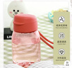 特百惠（Tupperware）嘟嘟企鹅350ML塑料杯夏季儿童可爱水杯子男女学生带提绳 柔蜜粉 实拍图