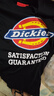 dickieslogo印花短袖T恤情侣款圆领休闲男装T恤 DK007088 黑色 L  实拍图