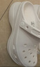 卡骆驰crocs檀健次同款复古洞洞鞋女鞋厚底老爹鞋小鲸鱼洞洞鞋206302 白色-100(含智必星) 36 /37(230mm) 实拍图