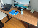 喜米莱【热卖款式】电动升降桌电脑电竞桌台式学习书桌实木办公直播桌子 【正装隐藏式双电机】胡桃色+黑腿 长160宽60高75cm 实拍图