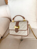 viney包包女包牛皮斜挎包轻奢腋下手提包生日礼物送女友老婆 【米白】高级感实用女生品牌链条单肩小方包 实拍图