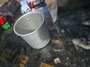 山之客（MOUNTHIKE） 户外铝合金杯子 精致露营水杯便携可折叠喝茶杯饮具装备 2只杯子【一黑灰一银】 实拍图
