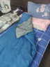 南极人（Nanjiren）纯色磨毛被套150x200cm单双人被罩200x230cm学生被套单件被褥全套 蓝色+驼色【亲肤透气可裸睡】 150*200cm单被套 实拍图