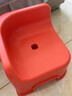 儿童塑料小凳子幼儿园靠背椅餐椅家用小板凳矮凳换鞋凳防摔洗澡凳 橘色 实拍图