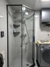 九牧（JOMOO） 【定制】极窄钻石淋浴房一体式干湿分离淋浴隔断沐浴房赠石基E17 枪灰型材（内外双开） 【光玻】900*900*2000mm 实拍图