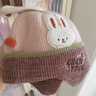 Kocotreekk树儿童帽子发热保暖秋冬男童女孩针织毛线宝宝护耳帽 兔兔奶糖S 实拍图