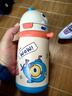 babycare儿童保温杯婴儿宝宝学饮吸管水杯水壶霸王龙不锈钢上学450ml 实拍图