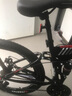 凤凰（Phoenix）可折叠山地车自行车成人男女新款式学生12到18岁变速越野软尾单车 折叠双避震【密封全轴承】钢架/三刀轮黑红 26寸-24速【身高158-188cm】 实拍图