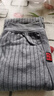 【加绒加厚】男士加绒保暖裤打底裤紧身秋裤男内裤线裤冬季棉裤男 浅灰条纹款 实拍图