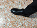 蜻蜓牌【100%全牛皮】男士皮鞋商务休闲真皮防滑软底软面中老年爸爸鞋真皮透气套脚舒适耐磨真皮百搭鞋子 黑色 41 实拍图