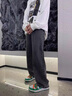 查佰伦 CHELDBAILANNC牛仔裤男士春夏季宽松直筒阔腿港风百搭长裤男生美式潮牌裤子男款 黑灰色【主图款】 XL 【建议120-135斤】 实拍图