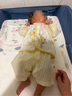 贝瑞加（Babyprints）新生儿连体衣婴儿纯棉衣服夏季初生宝宝薄款爬服A类哈衣 黄59 实拍图