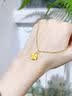 中国黄金（CHINA GOLD）黄金四叶草项链女款足金幸运草吊坠锁骨情人节生日礼物送女友老婆 磨砂四叶草吊坠【18K金链】0.3g 实拍图
