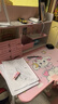 忆瞳儿童学习书桌椅套装多功能可升降中小学生桌椅子写字桌家用课书桌 卡通兔-磁吸背板+三层书架 实拍图