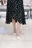 卓诗尼高跟鞋女2026夏新款法式绝美尖头一字扣两穿细跟包头凉鞋米白色39 实拍图