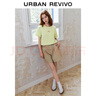 UR2025夏季新款女装休闲简约后松紧腰卷边短裤UYY650023 卡其 S 实拍图
