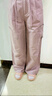 森马休闲裤女松紧腰阔腿裤脚口两穿夏季复古工装裤101324127012 实拍图
