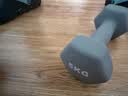 Ma fitness哑铃男士健身家用器材六角小哑铃5kg男生宿舍防锈纯铁4kg一对公斤 5KG*2只烟灰色-加强力量训练 灰色 实拍图