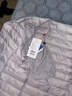 鸭鸭（YAYA）佟丽娅同款轻薄羽绒服女新款冬季短款圆领内胆修身时尚薄外套男 浅灰色【女款无领】 XL 实拍图