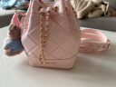 CHARLES&KEITH绗缝菱格链条水桶包双肩包包女包女友生日礼物CK2-10701506 Light Pink浅粉色 M 实拍图