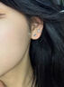 BJYLS999足银耳钉男养耳洞耳针女防堵纯银耳棒耳骨钉简约单只男士耳饰 圆片3mm银色S999耳钉-单只 实拍图