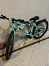 山地自行车女款成人男款男士变速公路减震单车女式初中学生青少年 钢架辐条-灰湖绿【加粗硬叉】 26寸21速 实拍图