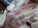 红豆居家（Hodohome）【加绒加厚】秋冬保暖印花女士开衫长袖睡衣套装甜美居家服可外穿 奶昔粉 S 女士160 实拍图