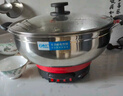 扬子多功能电热锅家用电炒锅电火锅电煮锅电蒸锅料理锅一体式大功率多用途炒锅 32cm双笼【2100W四灯5-6人】 实拍图