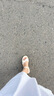 啄木鸟气质不累脚软底凉鞋女款2025新款夏季外穿百搭罗马舒适孕妇平底鞋 米白色  升级版 37 实拍图