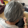 佰丝堂中老年花白假发短发女妈妈花白色老年人奶奶款短卷发舞台演出假发 4号发型 【花白发】 短发 实拍图