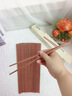 双枪红檀木筷子天然抗菌木筷 家用实木无漆无蜡筷子餐具套装10双 实拍图