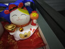 吉善缘 陶瓷招财猫小号 存钱储蓄罐摆件创意桌面装饰品送朋友客户工艺品 4.5寸紫色财源滚滚 实拍图