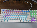 狼蛛（AULA）F2088 机械键盘 有线键盘 游戏键盘 104键背光混光朋克 电脑键盘 笔记本键盘 银白圆键 青轴 实拍图