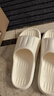 洁丽雅拖鞋女夏季室内家居家用浴室洗澡防滑防臭EVA情侣静音凉拖鞋男夏 白色【热卖款】 40-41 （适合39-40码） 实拍图