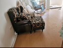 前序家具美式复古风繁花老虎椅布艺真皮拼接休闲椅法式客厅高背单人沙发椅 繁花老虎椅 实拍图