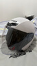 LS2新款摩托车头盔四分三盔电动助力车四季大尾翼大码男女半盔OF608 闪光白 L(建议55-56CM) 实拍图