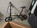 邦德·富士达 折叠自行车男女成人16寸禧玛诺7级变速小公路跑车青少年学生单车 黑黄 16英寸 实拍图