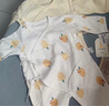 童泰婴儿连体衣新生儿衣服四季0-6月初生宝宝哈衣爬服纯棉内衣2件装 黄白小树（四季款） 52cm (建议0-2个月身高50-55cm) 实拍图
