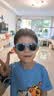 蕉下（beneunder）儿童墨镜防晒太阳镜柔软镜腿男女童眼镜偏光 湖蓝色镜框+灰色镜片 实拍图
