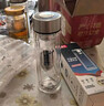 富光玻璃杯双层 带茶隔大容量隔热茶杯高档商务泡茶车载水杯透明杯子 实拍图