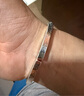 口力米大COLIMIDA天蓬尺-999纯银手镯男士实心足银镯子复古镶金手工银饰品 【原创设计】素银款(内周长18CM) 晒单实拍图