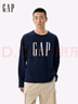 Gap男女装2025春季新款纯棉印花大logo宽松长袖T恤美版725634 海军蓝 M 美码 L亚洲码180/96A 实拍图